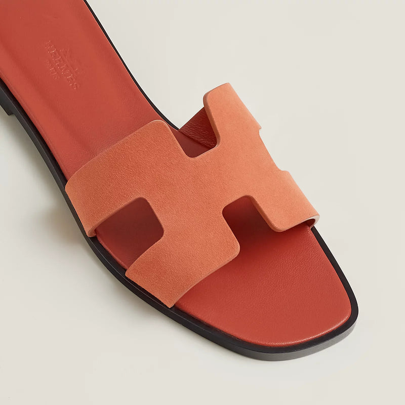 Hermès - Sandales Oran Rose Bois De Santa