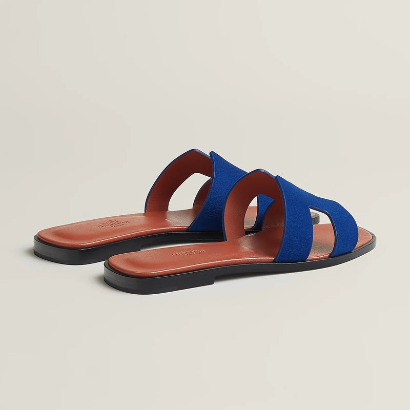 Hermès - Sandales Oran Bleu Smalt