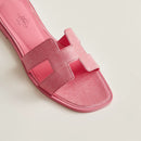 Hermès - Sandales Oran Rose Jaipur en Lézard