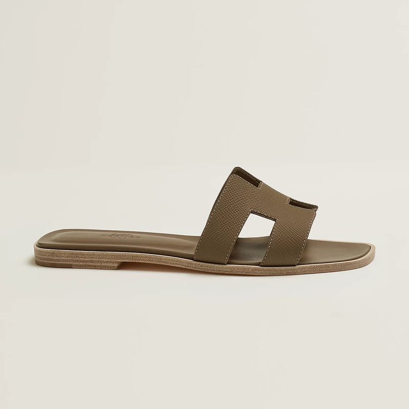 Hermès - Sandales Oran Étoupe