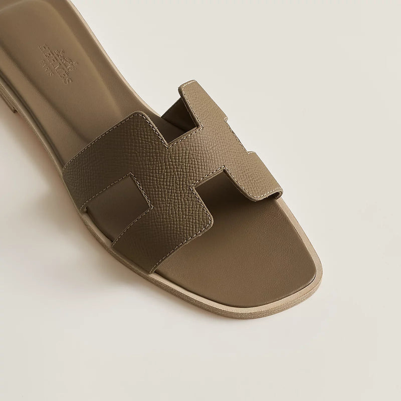 Hermès - Sandales Oran Étoupe