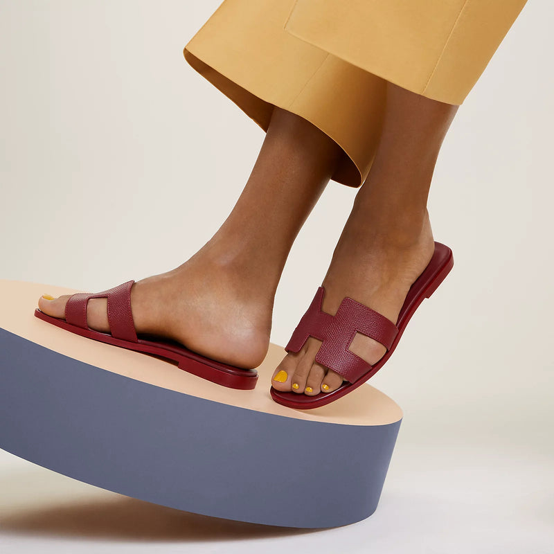 Hermès - Sandales Oran Rouge H