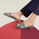 Hermès - Sandales Oran Gris Antarctique