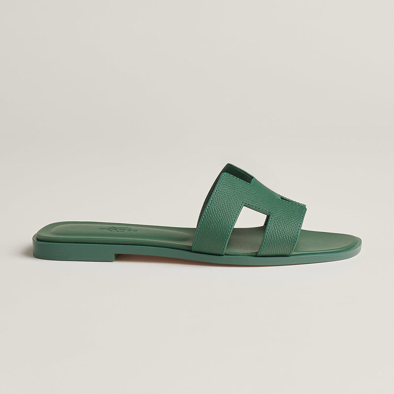Hermès - Sandales Oran Vert Lierre