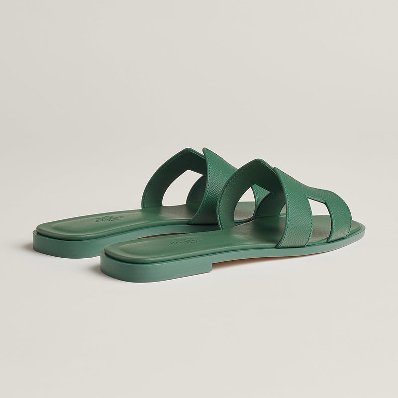 Hermès - Sandales Oran Vert Lierre