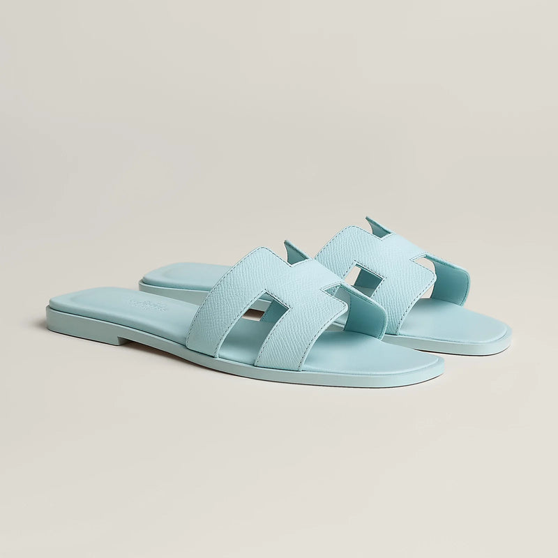Hermès - Sandales Oran Bleu Brume