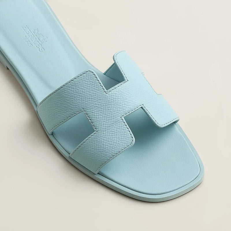 Hermès - Sandales Oran Bleu Brume