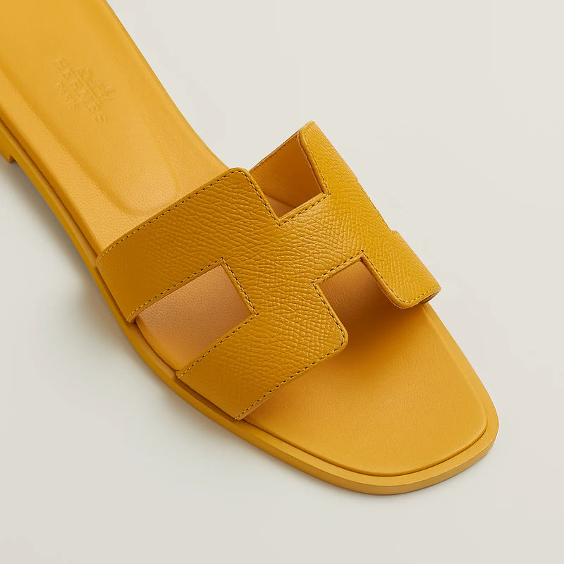Hermès - Sandales Oran Jaune Topaze
