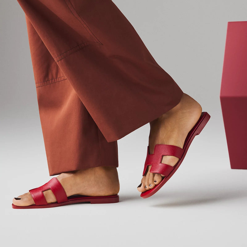 Hermès - Sandales Oran Rose Framboise