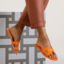 Hermès - Sandales Oran Orange Sunset