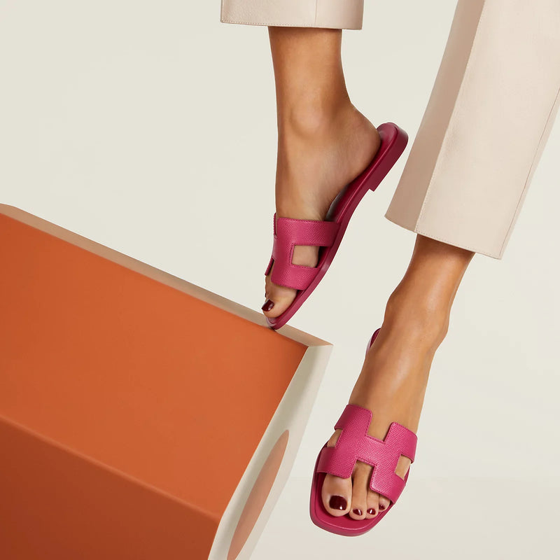 Hermès - Sandales Oran Rose Bougainvillier