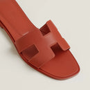 Hermès - Sandales Oran Rouge De Turin