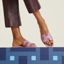 Hermès - Sandales Oran Bruyère