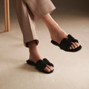 Hermès - Sandales Oran Noir en Laine