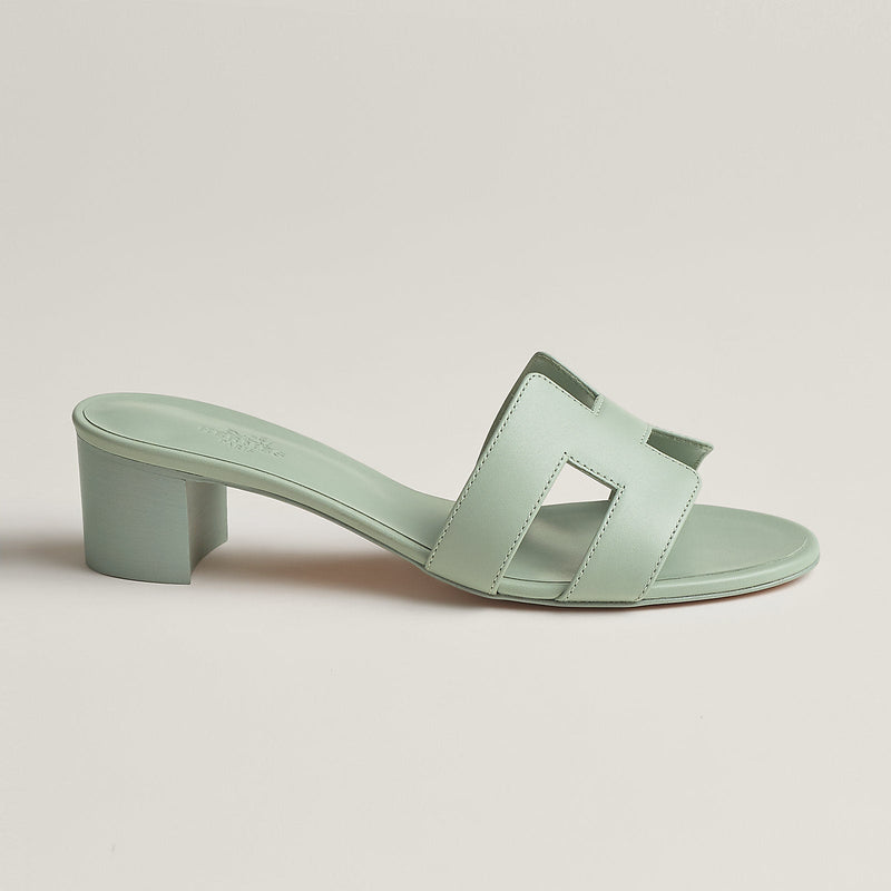 Hermès - Sandales Oasis Vert D'eau