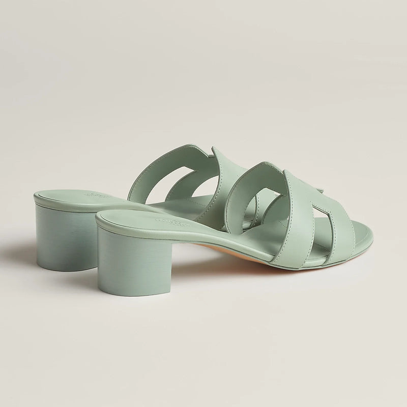 Hermès - Sandales Oasis Vert D'eau