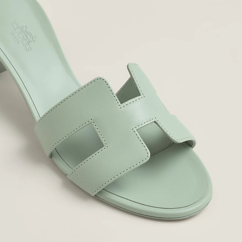 Hermès - Sandales Oasis Vert D'eau