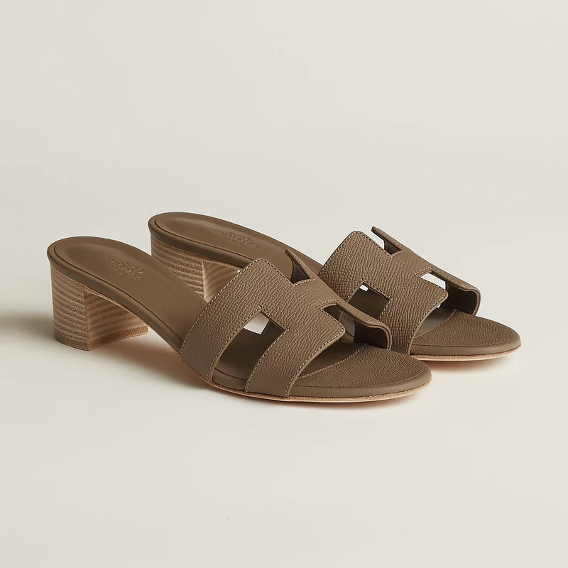 Hermès - Sandales Oasis Étoupe