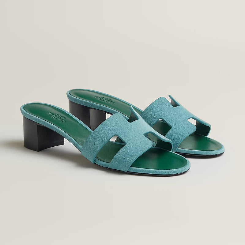 Hermès - Sandales Oasis Bleu Minéral