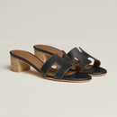 Hermès - Sandales Oasis Noir / Natural