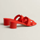 Hermès - Sandales Oasis Rouge Grenadine