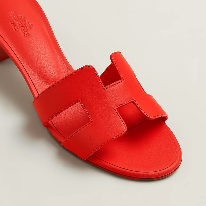 Hermès - Sandales Oasis Rouge Grenadine