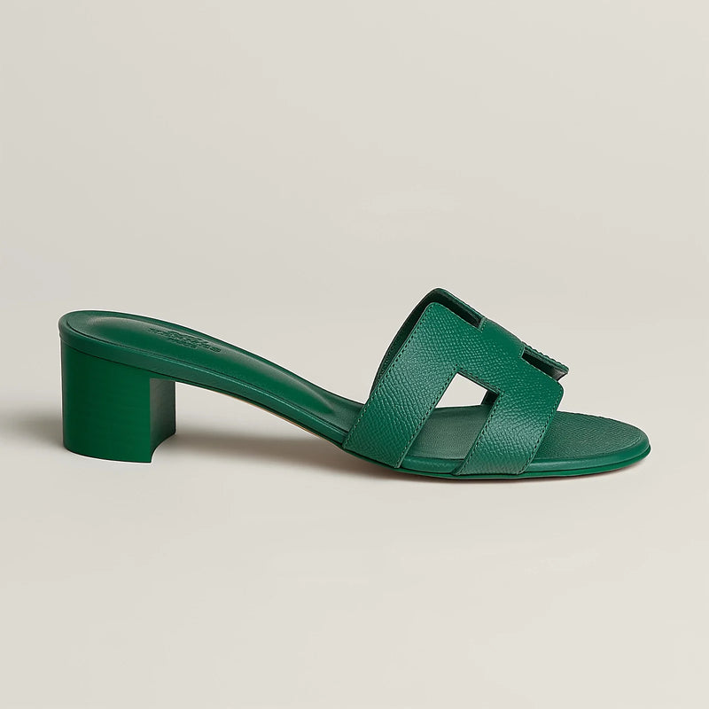 Hermès - Sandales Oasis Vert Oyat
