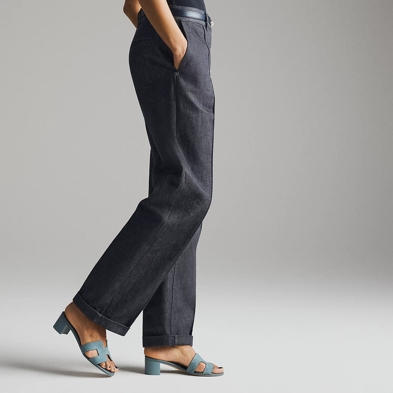 Hermès - Sandales Oasis Bleu Tonnerre