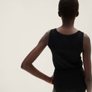 Miu Miu - Débardeur en maille côtelée Noir