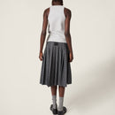 Miu Miu - Haut en jersey côtelé Gris