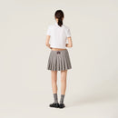 Miu Miu - T-shirt Court en jersey de coton Blanc