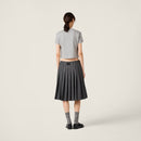 Miu Miu - T-shirt Court en jersey de coton Gris