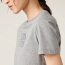 Miu Miu - T-shirt Court en jersey de coton Gris