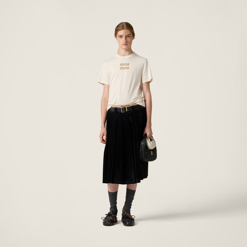 Miu Miu - T-shirt en jersey Naturel