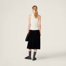 Miu Miu - Top en Jersey avec logo brodé Naturel