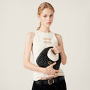 Miu Miu - Top en Jersey avec logo brodé Naturel