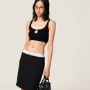 Miu Miu - Top en Viscose Noir