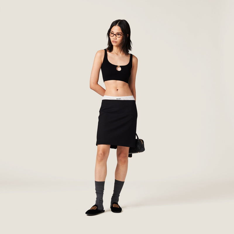 Miu Miu - Top en Viscose Noir