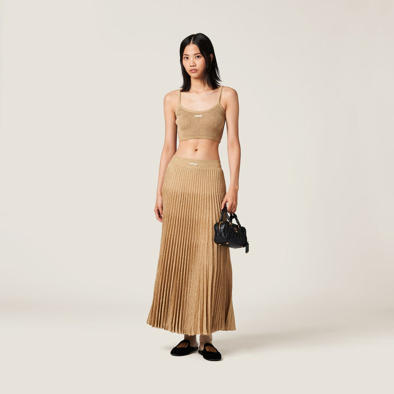 Miu Miu - Top en lamé Or