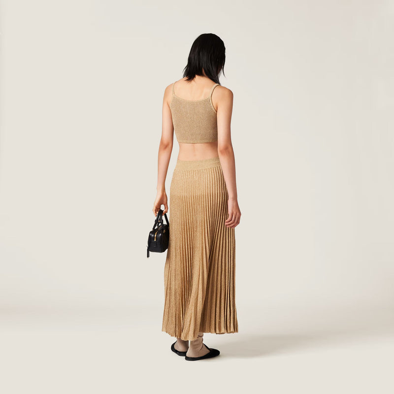Miu Miu - Top en lamé Or