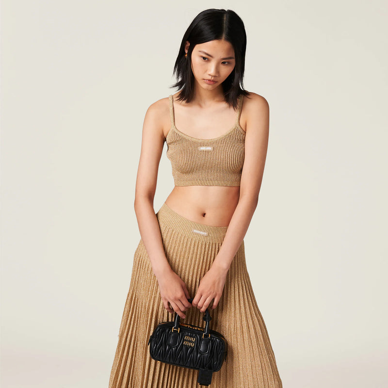 Miu Miu - Top en lamé Or