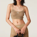 Miu Miu - Top en lamé Or