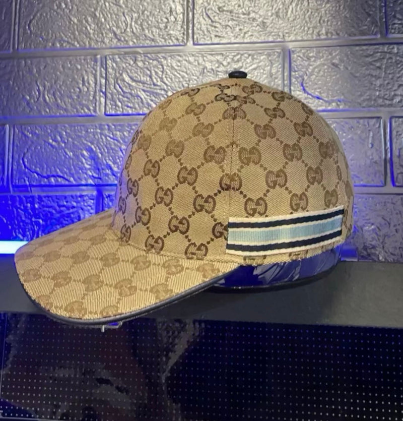 Casquette Classique GG bandes Bleu cyan / Noir