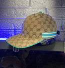 Casquette Classique GG bandes Bleu clair / Noir