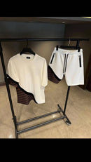 Fendi - ENSEMBLE Short + T-shirt Blanc avec bande Noir