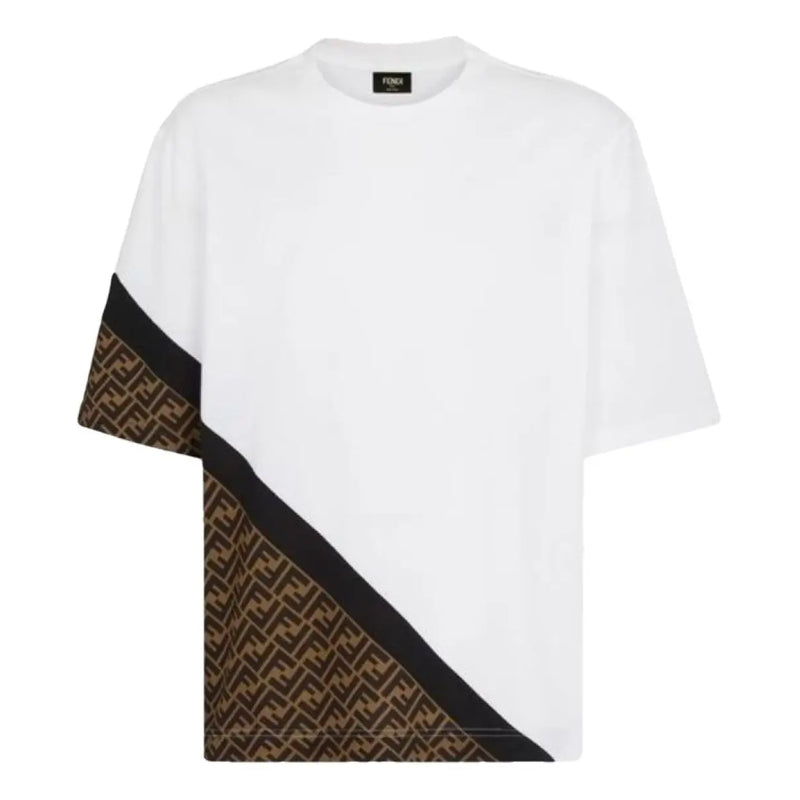 Fendi - ENSEMBLE Short + T-shirt Blanc avec bande Noir