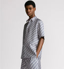 Dior - Ensemble SHORT + CHEMISE Dior Oblique Blanc et Bleu marine