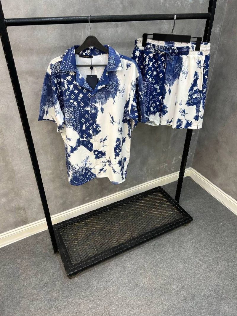 Louis Vuitton - Ensemble SHORT + CHEMISE Monogram Bandana Bleu