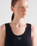 Prada - Robe en maille côtelée de coton