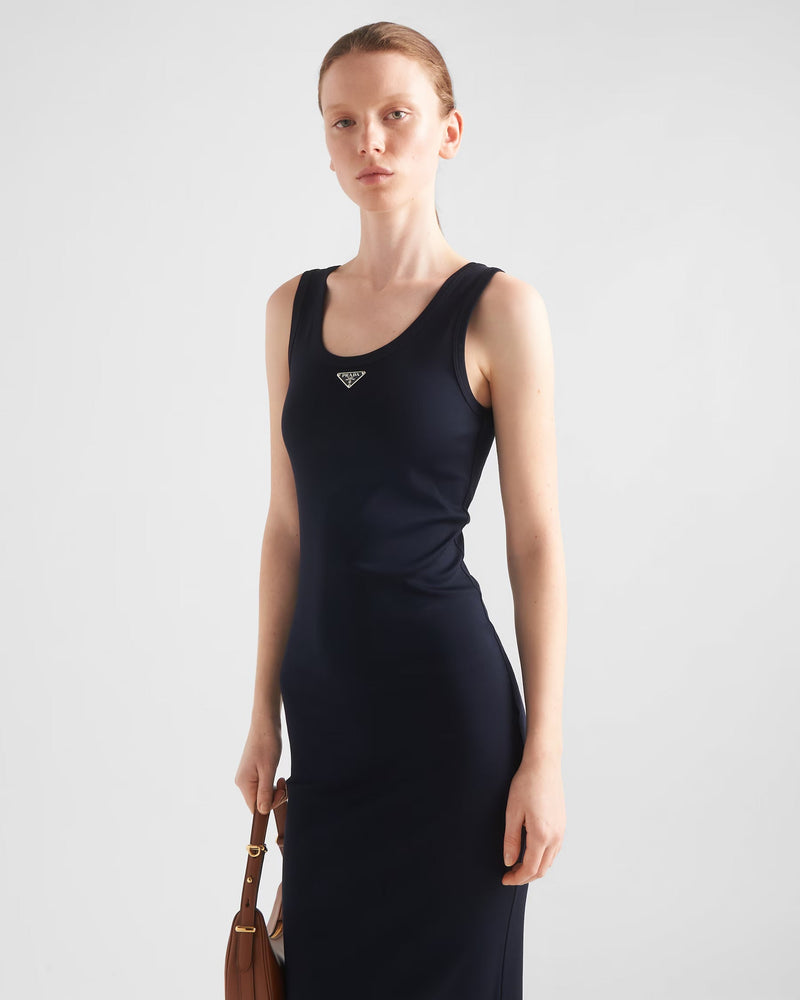 Prada - Robe en maille côtelée de coton